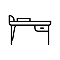 wooden table isolated on white