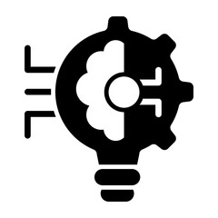 AI Development Vector Glyph Icon Design