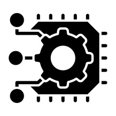 Machine Learning Vector Glyph Icon Design