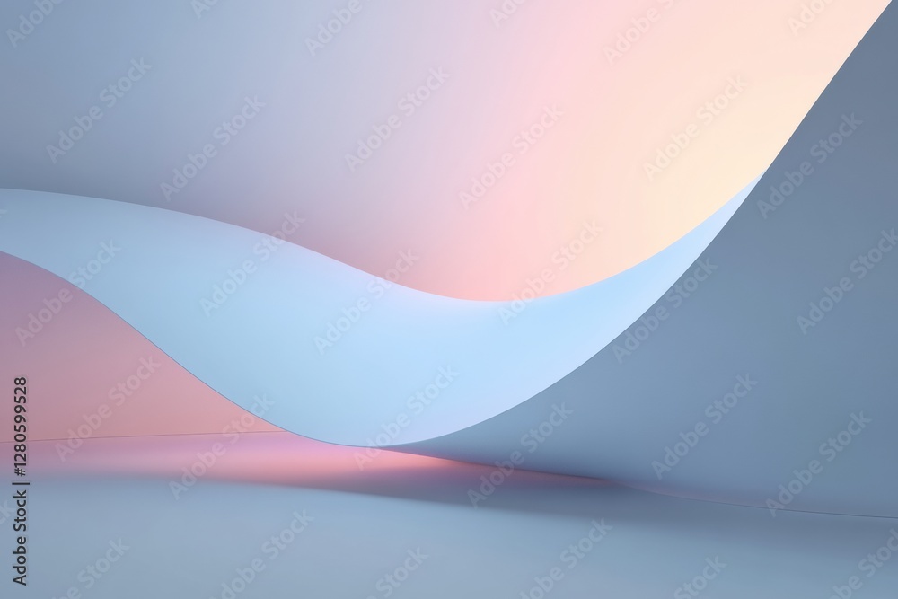 Poster Modern minimalist background with soft gradients perfect for design and text placement in creative projects. Generative AI