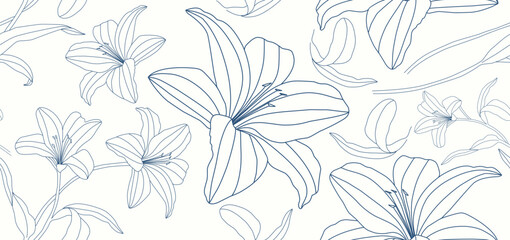 Floral seamless pattern. Flowering. Garden summer and spring flowers. hand draw