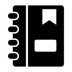 Obraz premium Notebook Vector Glyph Icon Design