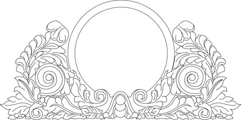 sketch vector illustration silhouette design ornament decoration Neoclassical Style Decor classic vintage european roman greek  