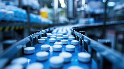 Obraz premium Supplement factory at dawn