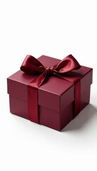 Obraz premium Elegant chocolate box with satin ribbon, isolated , satin, valentines