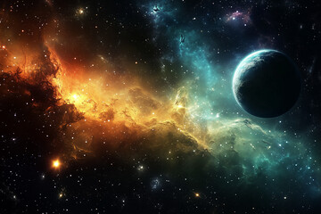 Obraz premium Deep space abstract background..