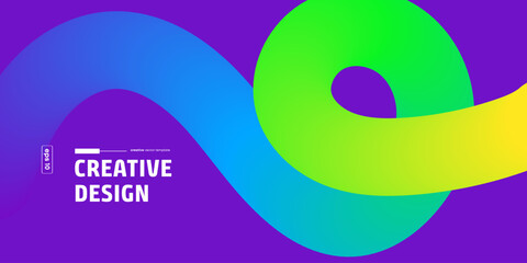 Abstract Colorful Waves Vibrant Gradient Creative Design Background