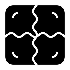 Puzzle Vector Glyph Icon Design