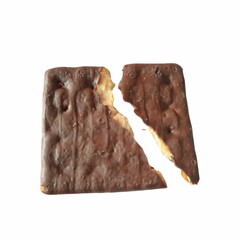 chocolate cake isolated on white