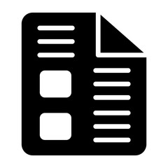 Document Vector Glyph Icon Design