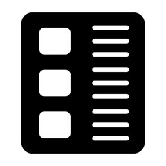 Fototapeta premium Checklist Vector Glyph Icon Design