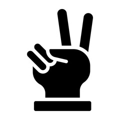 Obraz premium Victory Vector Glyph Icon Design