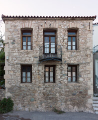 Street in the beautiful seaside village Limni, in North Evia, Greece