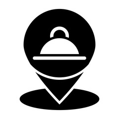 Fototapeta premium Location Vector Glyph Icon Design