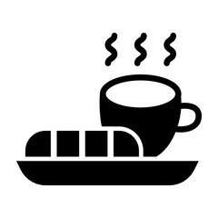 Breakfast Vector Glyph Icon Design