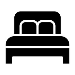 Bed Vector Glyph Icon Design