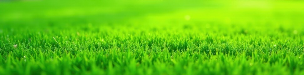 Fototapeta premium Evenly cut fairway grass, showing subtle striations and texture , golf course, golf, summer