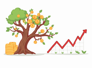 Financial Planning: Money Tree and Stock Market Trends