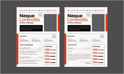 Resume CV. Professional modern and minimal resume CV, Clean and modern resume portfolio CV template