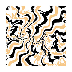 abstract marbled pattern including black, white, yellow, and brown