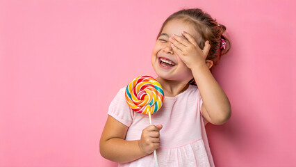 little girl with lollipop