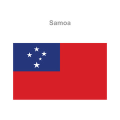 Samoa flag. Vector illustration of the national flag