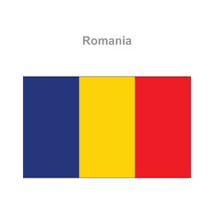 Romania flag. Vector illustration of the national flag
