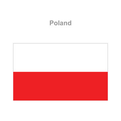 Poland flag. Vector illustration of the national flag