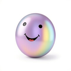 Fototapeta premium Smiling cartoon ball with rainbow colors