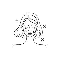 Skin care concept icon isolated on white background vector illustration