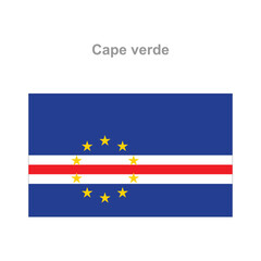 Cape Verde flag. Vector illustration of the national flag