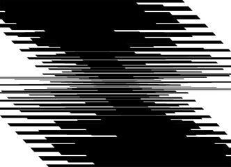 Black and white background with gating effect from lines, dynamic flickering. Geometric and minimalistic style, Vector pattern with transition. ideal for modern design, prints and digital projects.