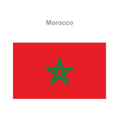 Morocco flag. Vector illustration of the national flag