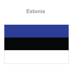 Estonia flag. Vector illustration of the national flag