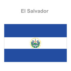 Obraz premium El Salvador flag. Vector illustration of the national flag