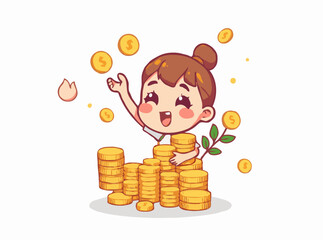 Wealth Accumulation Visuals for Financial Growth