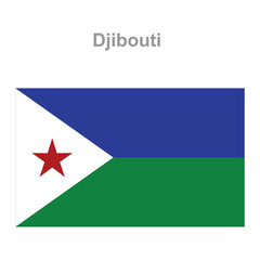 Djibouti flag. Vector illustration of the national flag