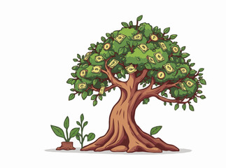 Money Tree Growth in Stock Market Trends