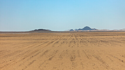 The mountain Landscape of the Sahara Desert in Algeria