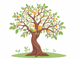 Money Tree Concept for Financial Success