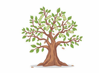 Money Tree Concept for Financial Success