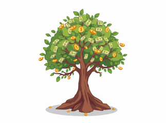 Money Tree Concept for Financial Success