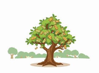 Money Tree Concept for Financial Success
