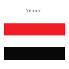 Yemen flag. Vector illustration of the national flag