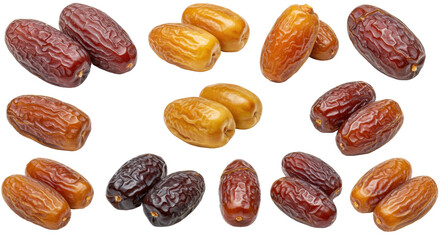 Split golden date revealing seed perfect for ramadan fasting on clear transparent png