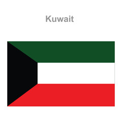 Kuwait flag. Vector illustration of the national flag