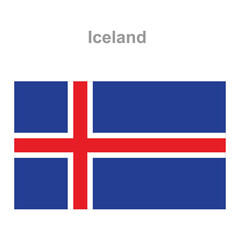 Naklejka premium lenland flag. Vector illustration of the national flag