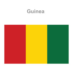 Guinea flag. Vector illustration of the national flag