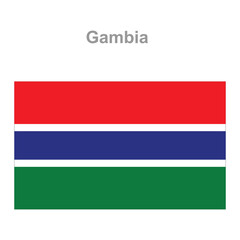 Gambia flag. Vector illustration of the national flag