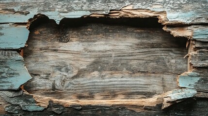 Rustic Wooden Background with Peeling Paint